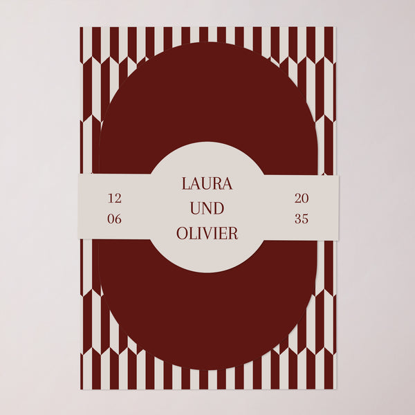 Hochzeitseinladung Banner, 2 Karten Altes Geld foto