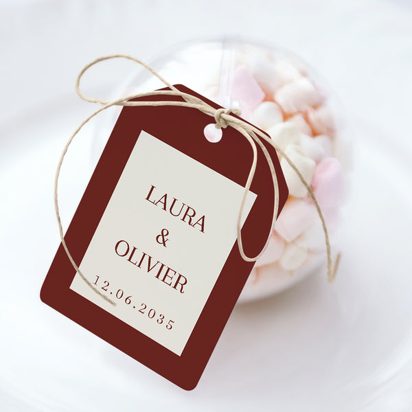 Geschenkbox Hochzeit Ball mit Wimpel-Etikett Altes Geld foto