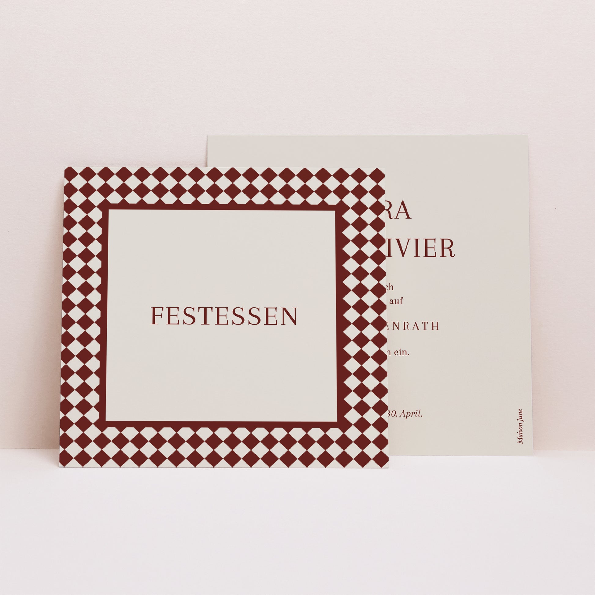 Einladungskarte Hochzeit Quadrat Altes Geld foto N° 1