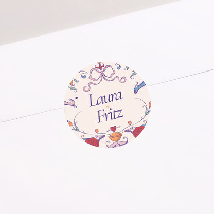 Sticker Hochzeit Rund Liebesdekorum foto N° 2