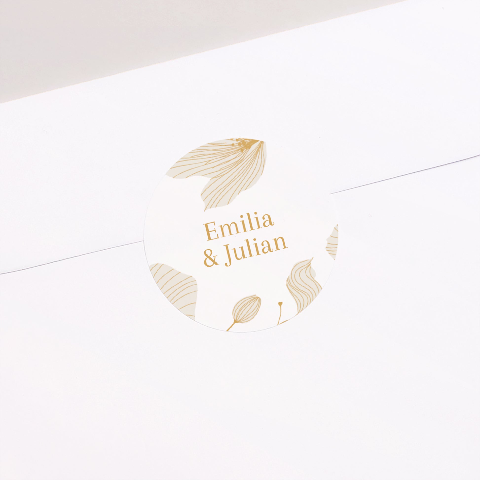 Sticker Hochzeit Rund Linea Botanica foto N° 2