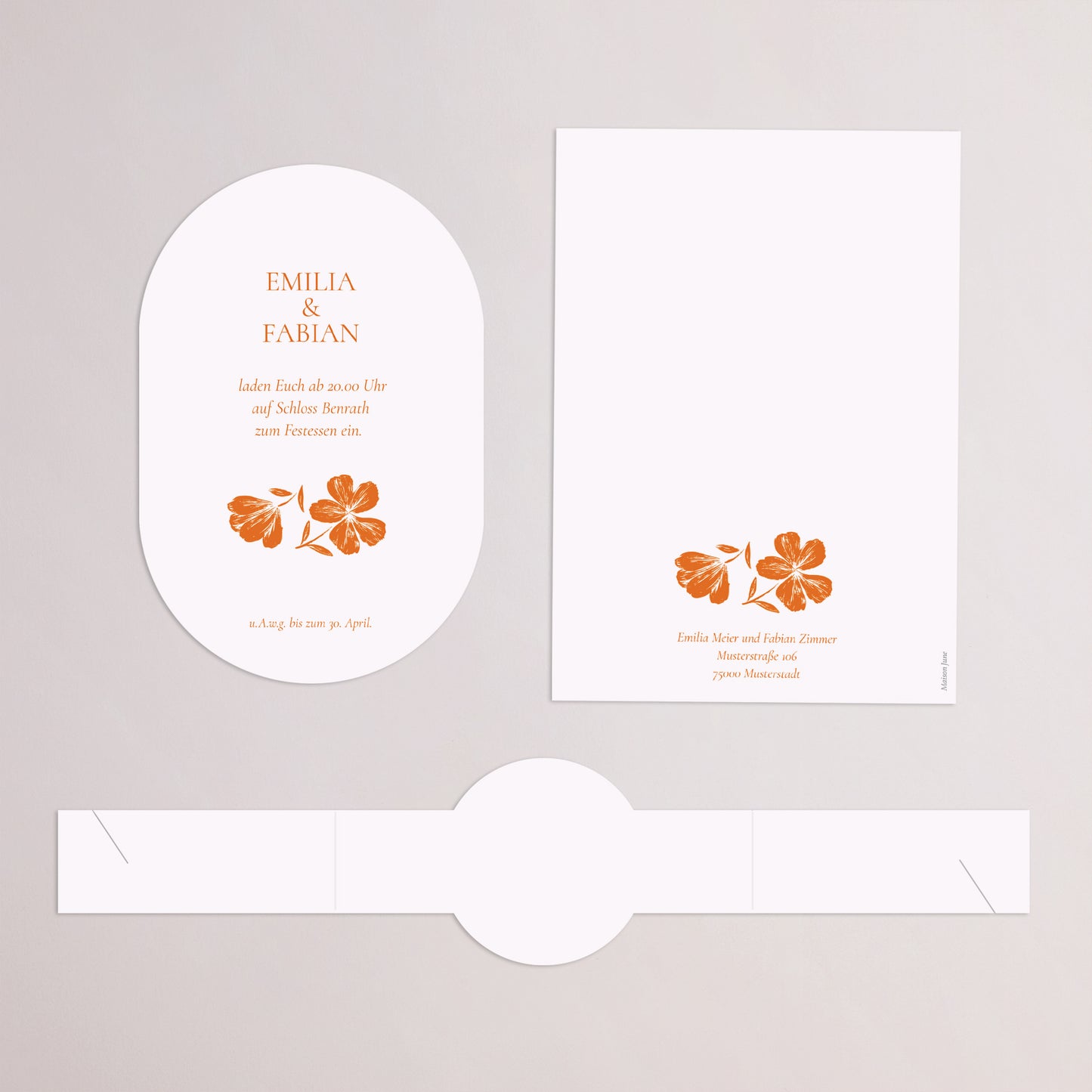 Hochzeitseinladung Banner, 2 Karten Die Blumenwerkstatt foto N° 4