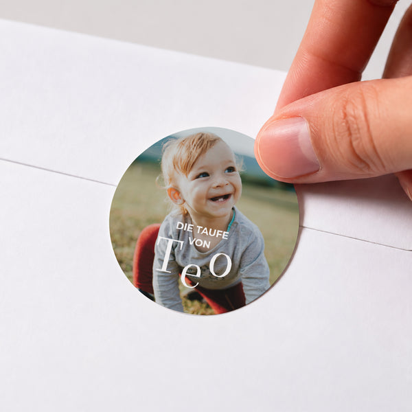 Sticker Taufe Rund Die Zeit der Gnade foto