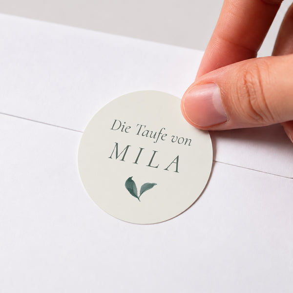 Sticker Taufe Rund Eine Krone der Süße foto