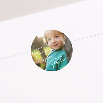 Sticker Taufe Rund Ein kostbarer Moment foto N° 2