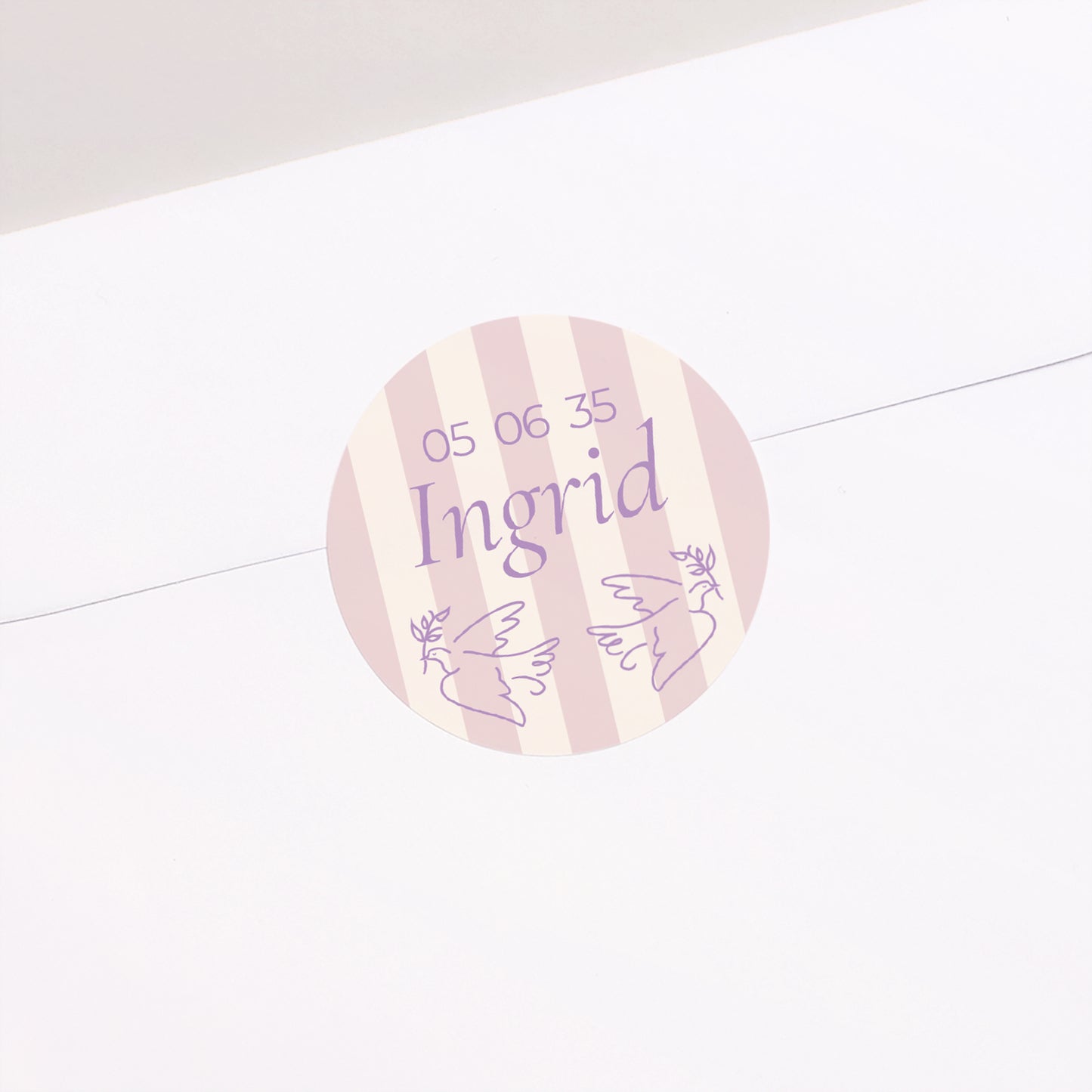 Sticker Taufe Rund Zärtlichkeit und Taufe foto N° 2