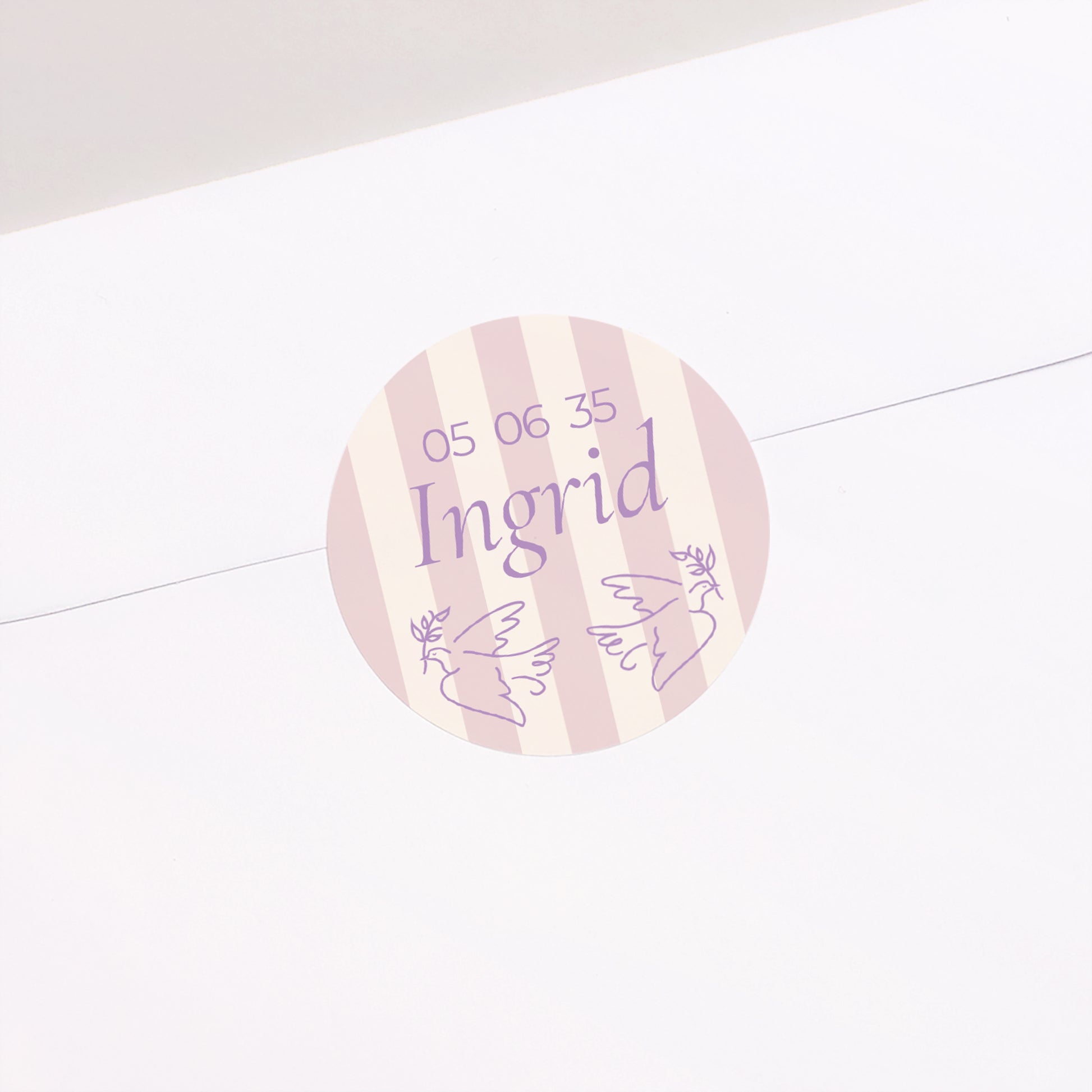 Sticker Taufe Rund Zärtlichkeit und Taufe foto N° 2