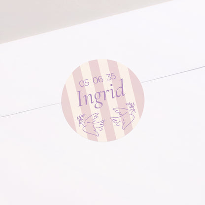 Sticker Taufe Rund Zärtlichkeit und Taufe foto N° 2