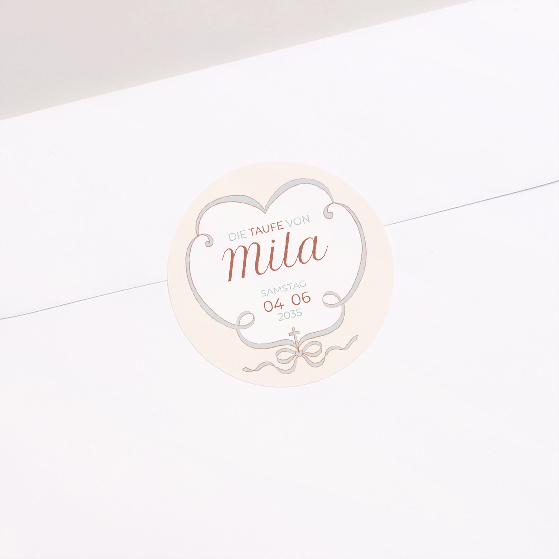 Sticker Taufe Rund Licht der Liebe foto N° 2