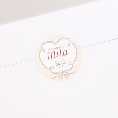 Sticker Taufe Rund Licht der Liebe foto N° 2