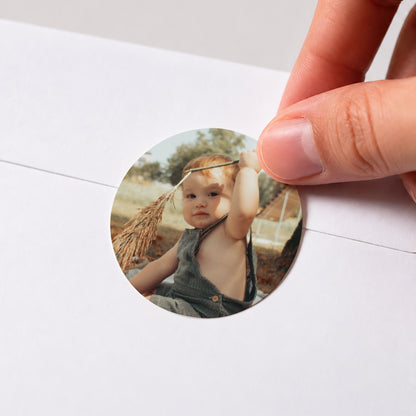 Sticker Taufe Rund Licht der Gnade foto N° 1