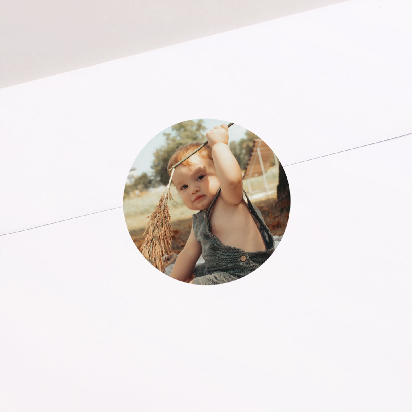 Sticker Taufe Rund Licht der Gnade foto N° 2