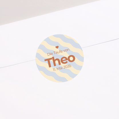 Sticker Taufe Rund Bunte Segnungen foto N° 2