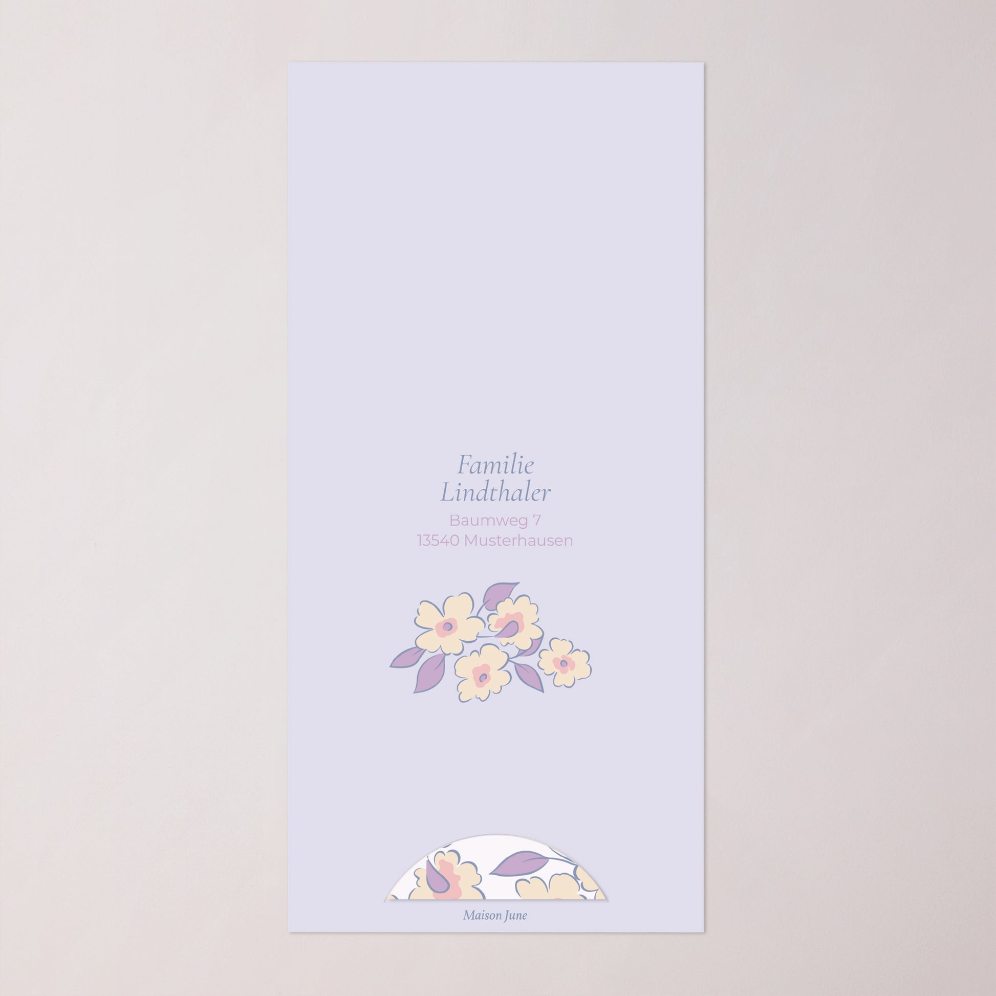 Taufeinladung Tasche, 2 Karten, runden Etikett Sanfte Blüte foto N° 4