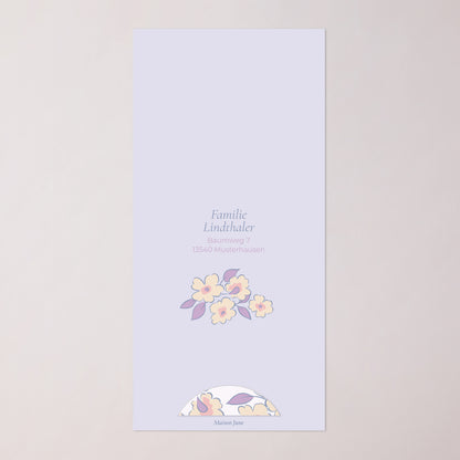 Taufeinladung Tasche, 2 Karten, runden Etikett Sanfte Blüte foto N° 4