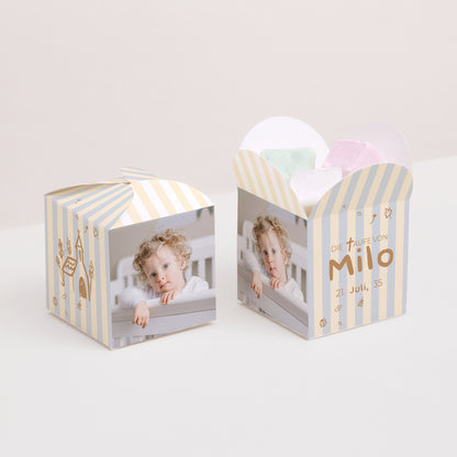 Geschenkbox Taufe Schmetterlingsöffnung Tag der Kostbarkeit foto N° 2