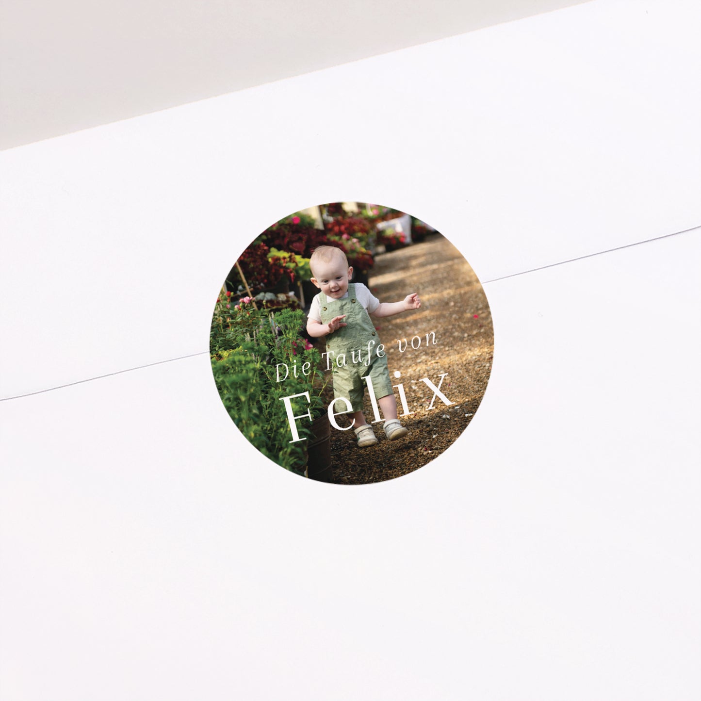 Sticker Taufe Rund Heiliger Schnappschuss foto N° 2