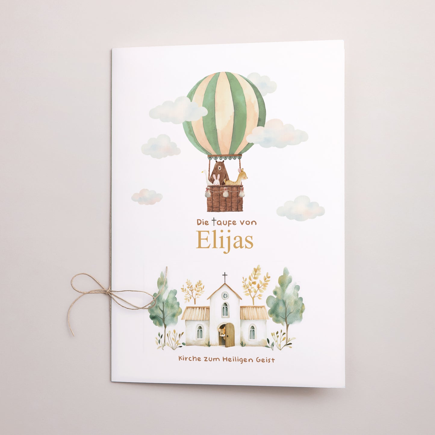 Kirchenheft Taufe Doppelflügel Taufe und Heißluftballon foto N° 1