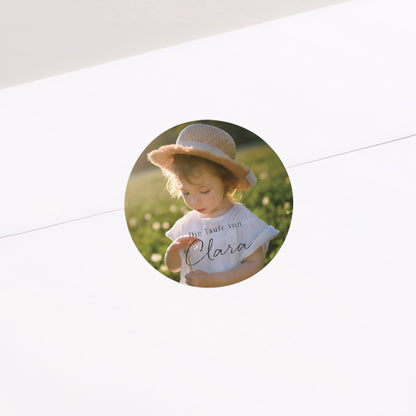Sticker Taufe Rund Essenz des Moments foto N° 2