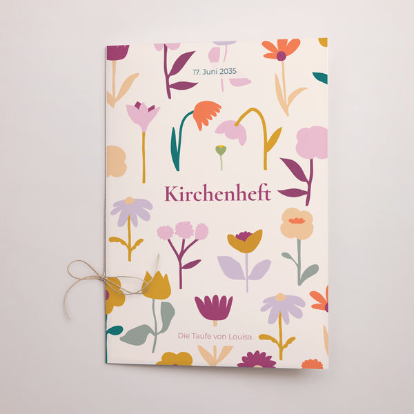 Kirchenheft Taufe Doppelflügel Knospen der Freude foto