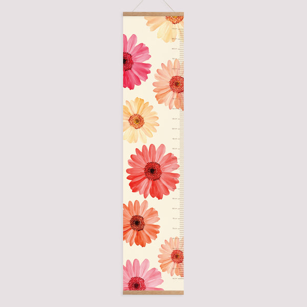 Kindermesslatte Geburt Papier Ein Herz in Blumen foto
