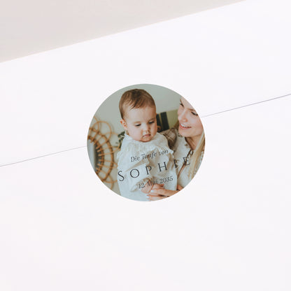 Sticker Taufe Rund Unter dem Blick Gottes foto N° 2