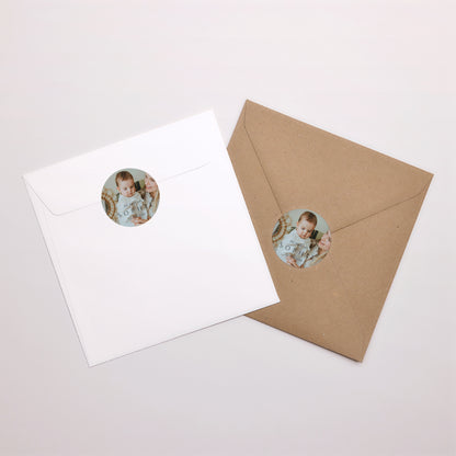 Sticker Taufe Rund Unter dem Blick Gottes foto N° 4