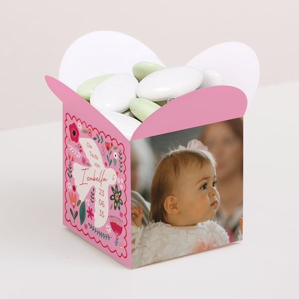 Geschenkbox Taufe Schmetterlingsöffnung Sanfte Versprechen foto