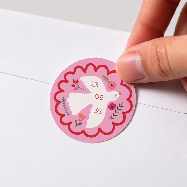 Sticker Taufe Rund Sanfte Versprechen foto