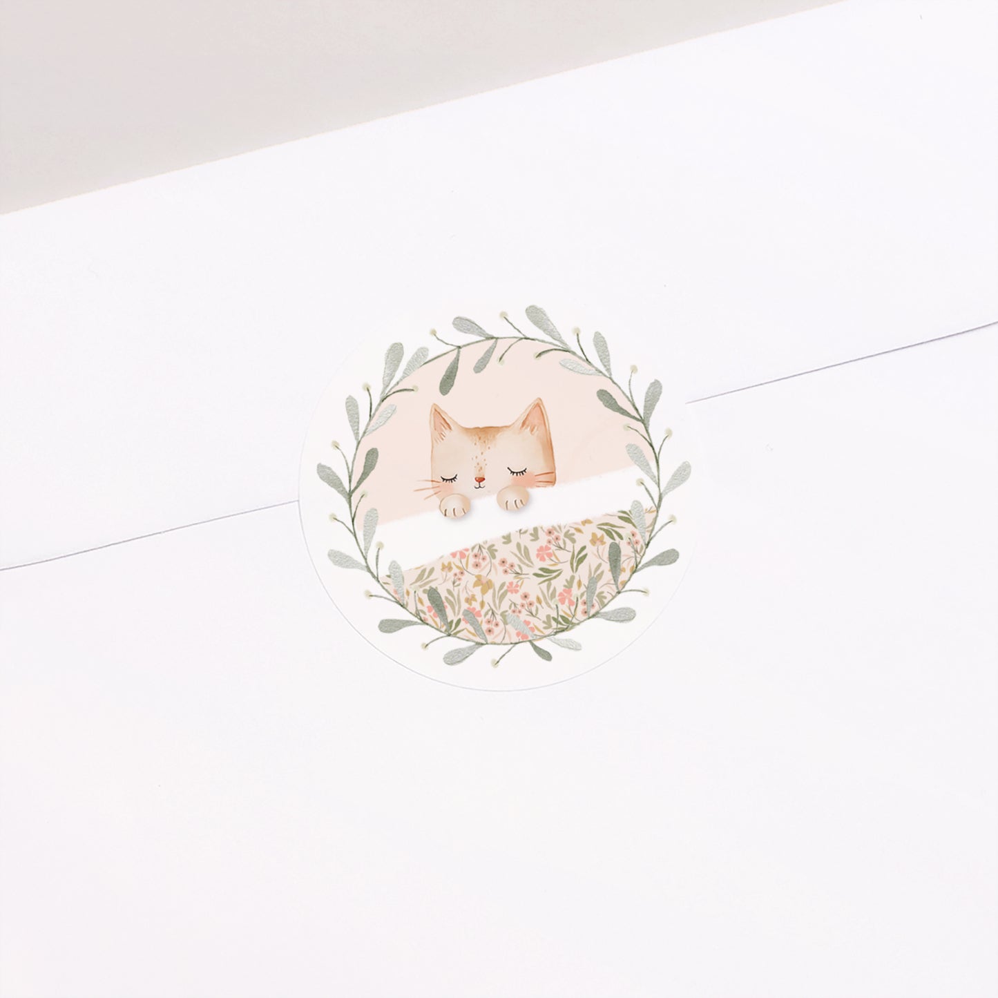 Sticker Geburt Rund Süße Schnute foto N° 2