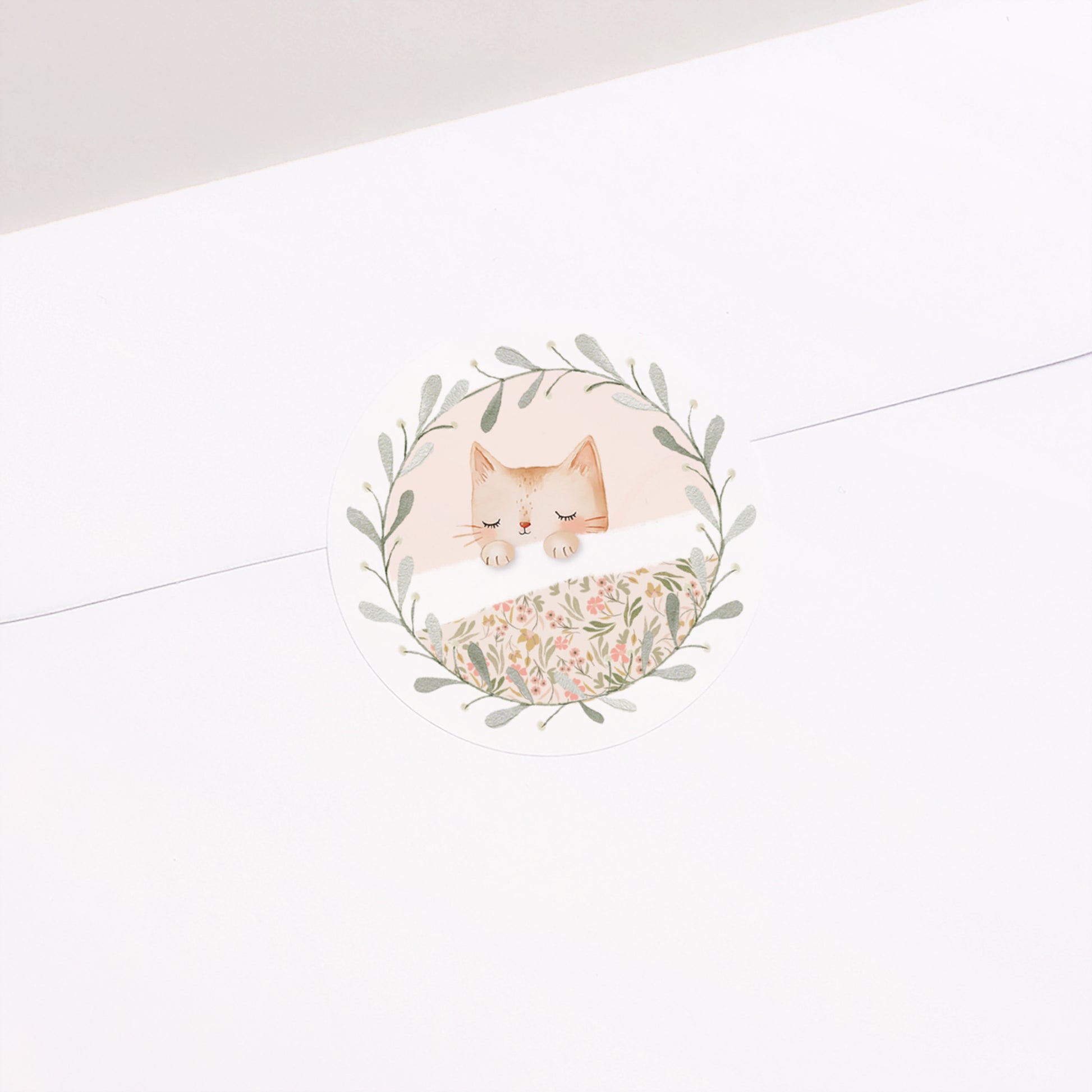 Sticker Geburt Rund Süße Schnute foto N° 2