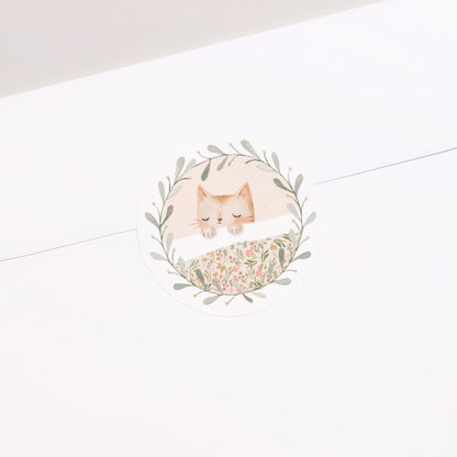Sticker Geburt Rund Süße Schnute foto N° 2