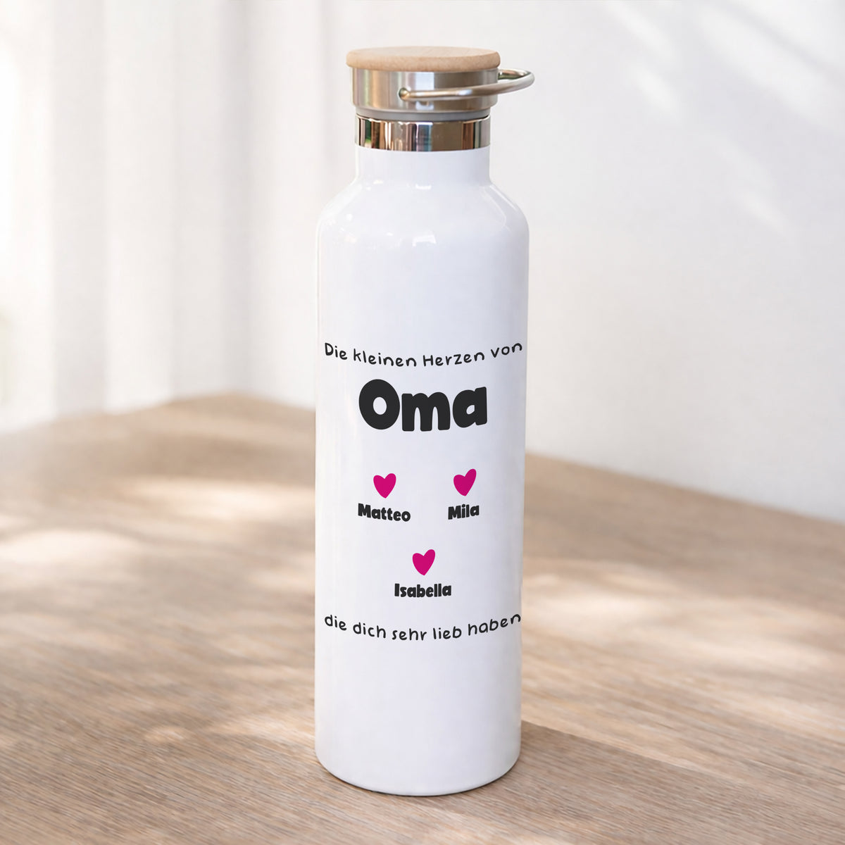 Trinkflasche Objekte 75 cl Die kleinen Herzen von Oma foto N° 1