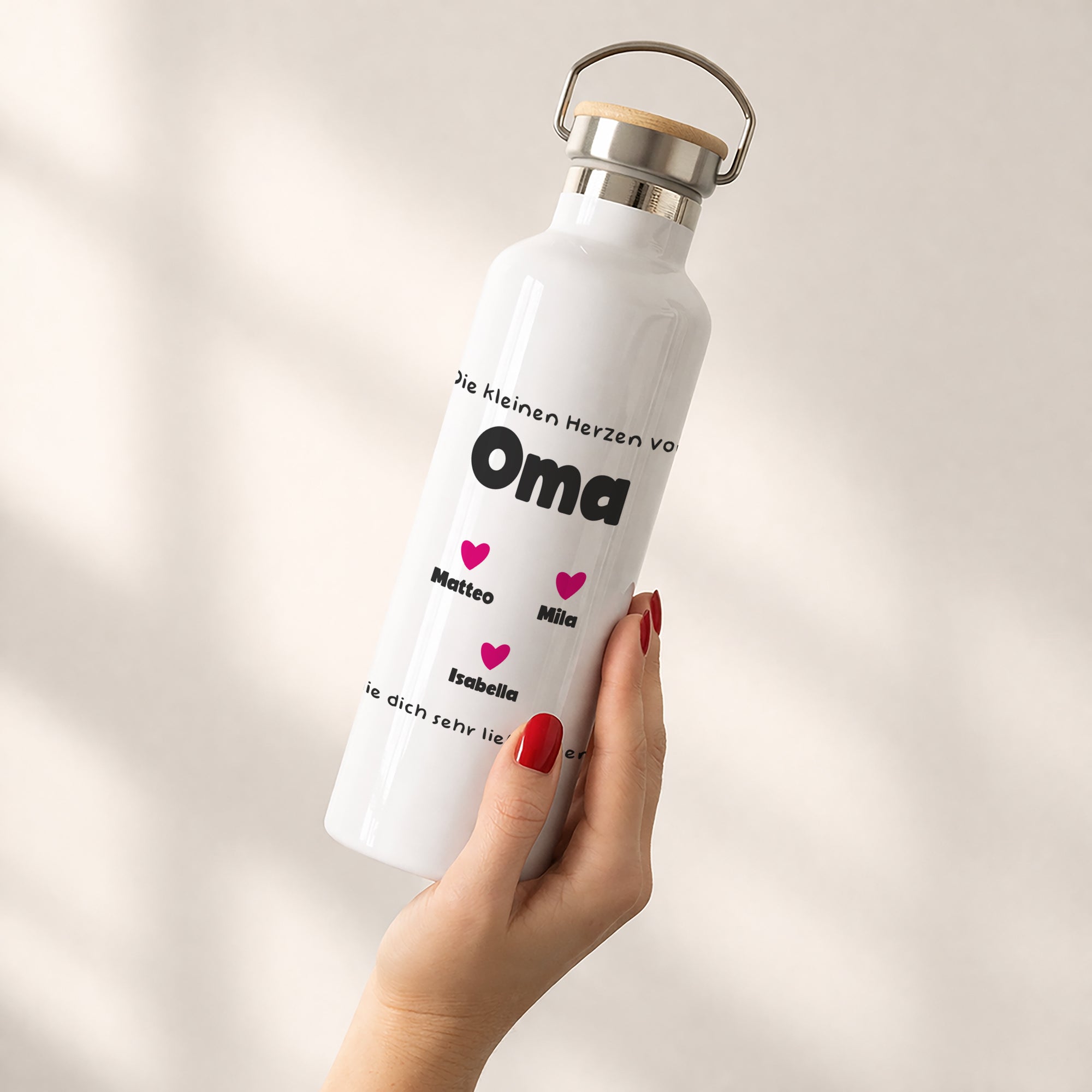 Trinkflasche Objekte 75 cl Die kleinen Herzen von Oma foto N° 2