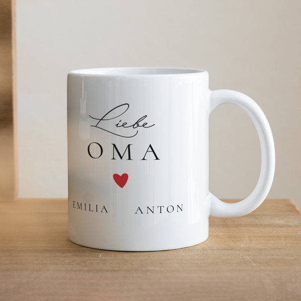 Tasse Objekte Weiß Love Oma foto