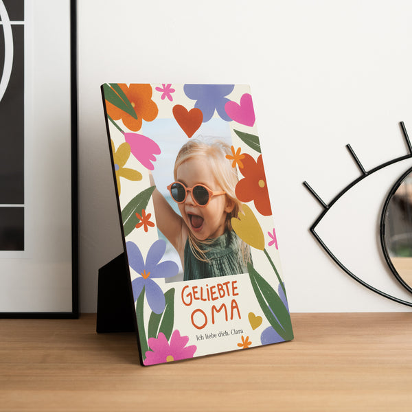 Fotorahmen Objekte PortraitPorträt Oma in Gold foto
