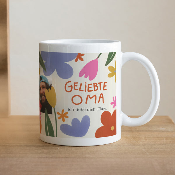 Tasse Objekte Weiß Oma in Gold foto