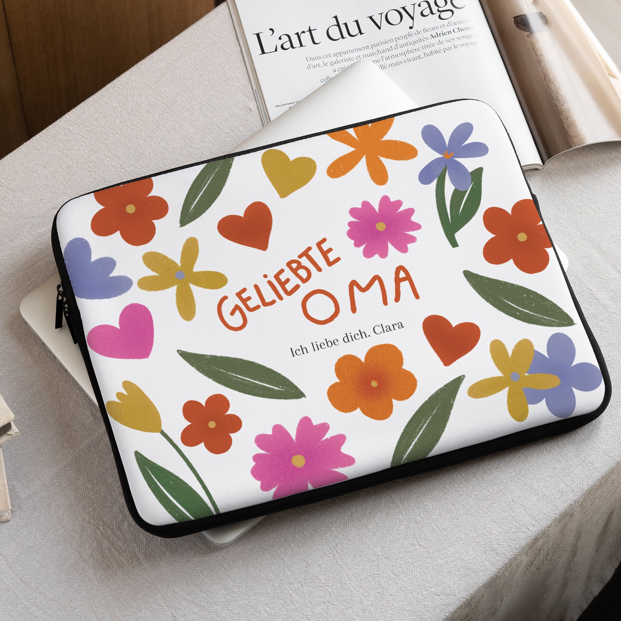 Laptophülle Objekte 15 Zoll Oma in Gold foto N° 1