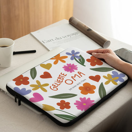 Laptophülle Objekte 15 Zoll Oma in Gold