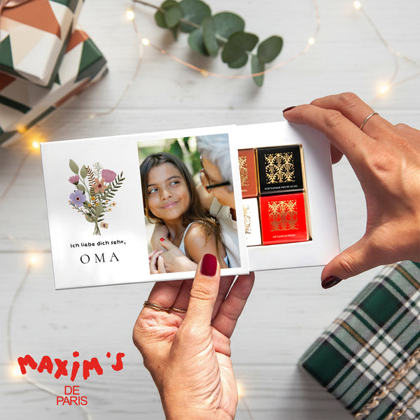 Personalisierte Schokoladenbox Objekte 6 Schokoladen Großmutter fürs Leben foto
