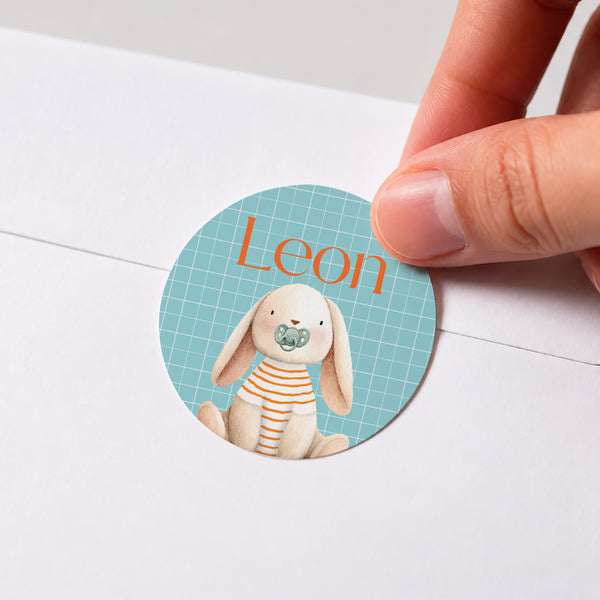 Sticker Geburt Rund Tendre Lapinou foto