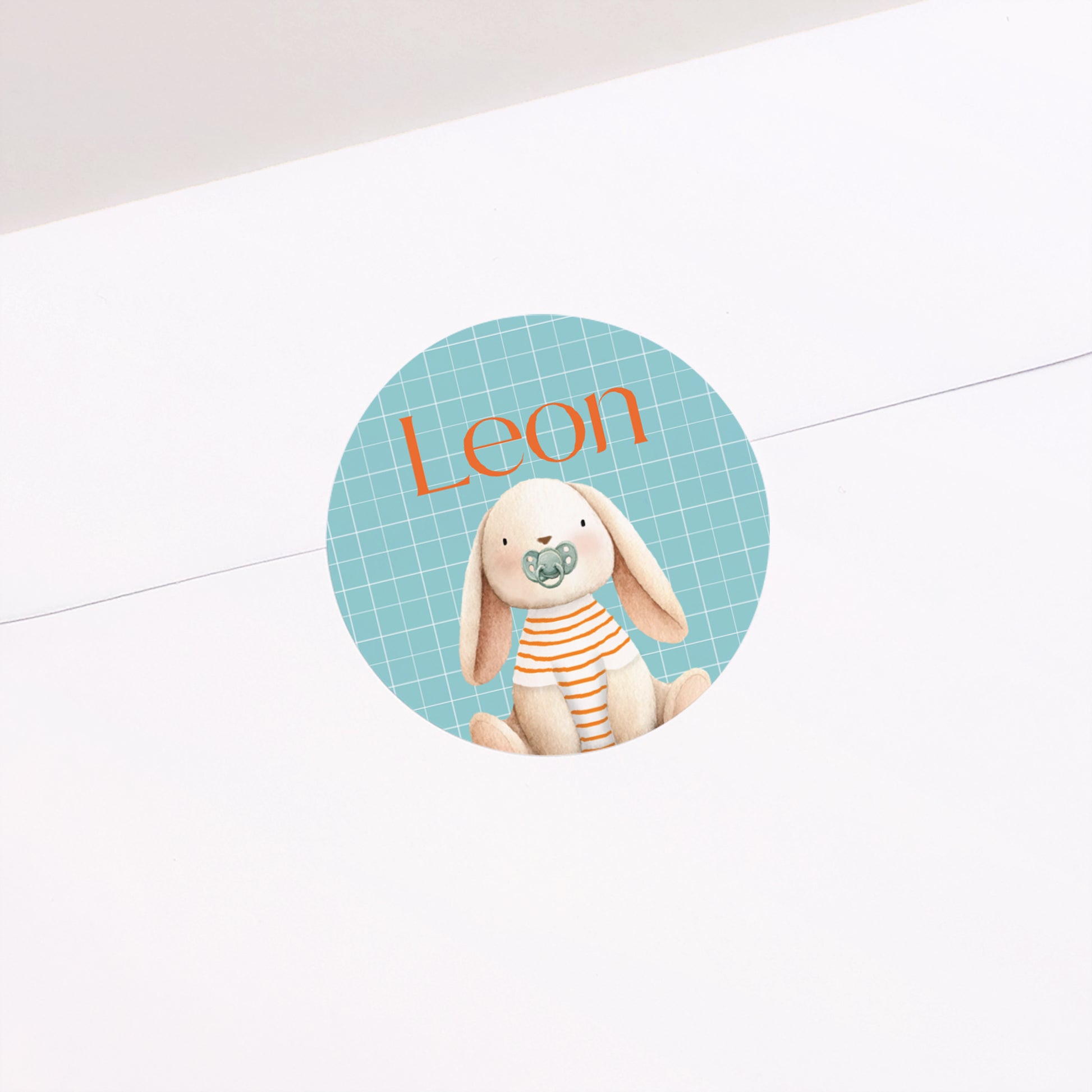 Sticker Geburt Rund Tendre Lapinou foto N° 2