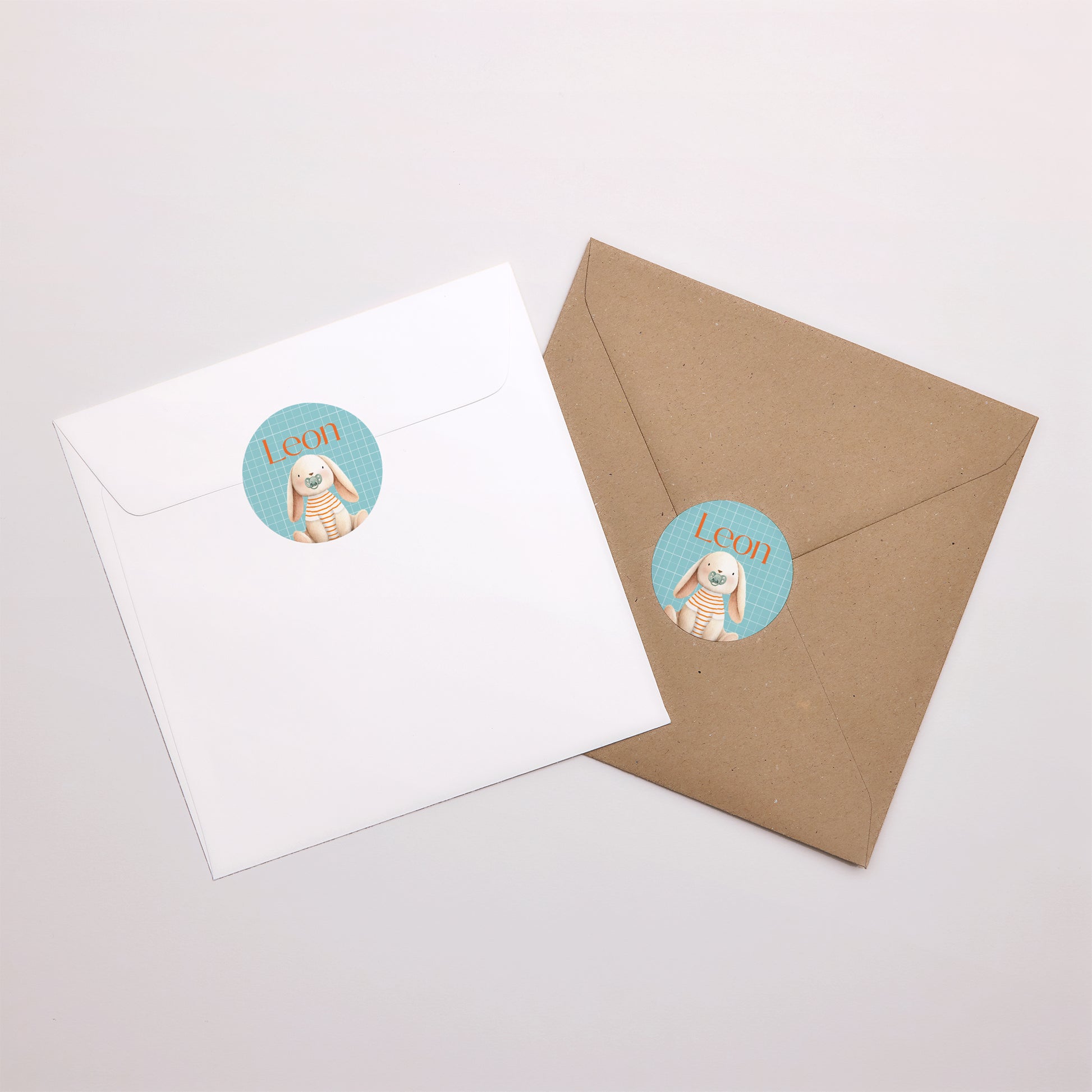 Sticker Geburt Rund Tendre Lapinou foto N° 4