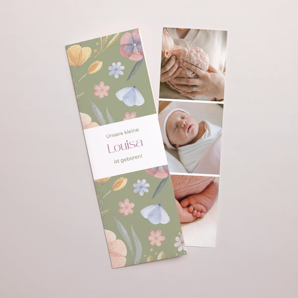 Geburtskarten Fotoautomaten Lesezeichen Botanica foto