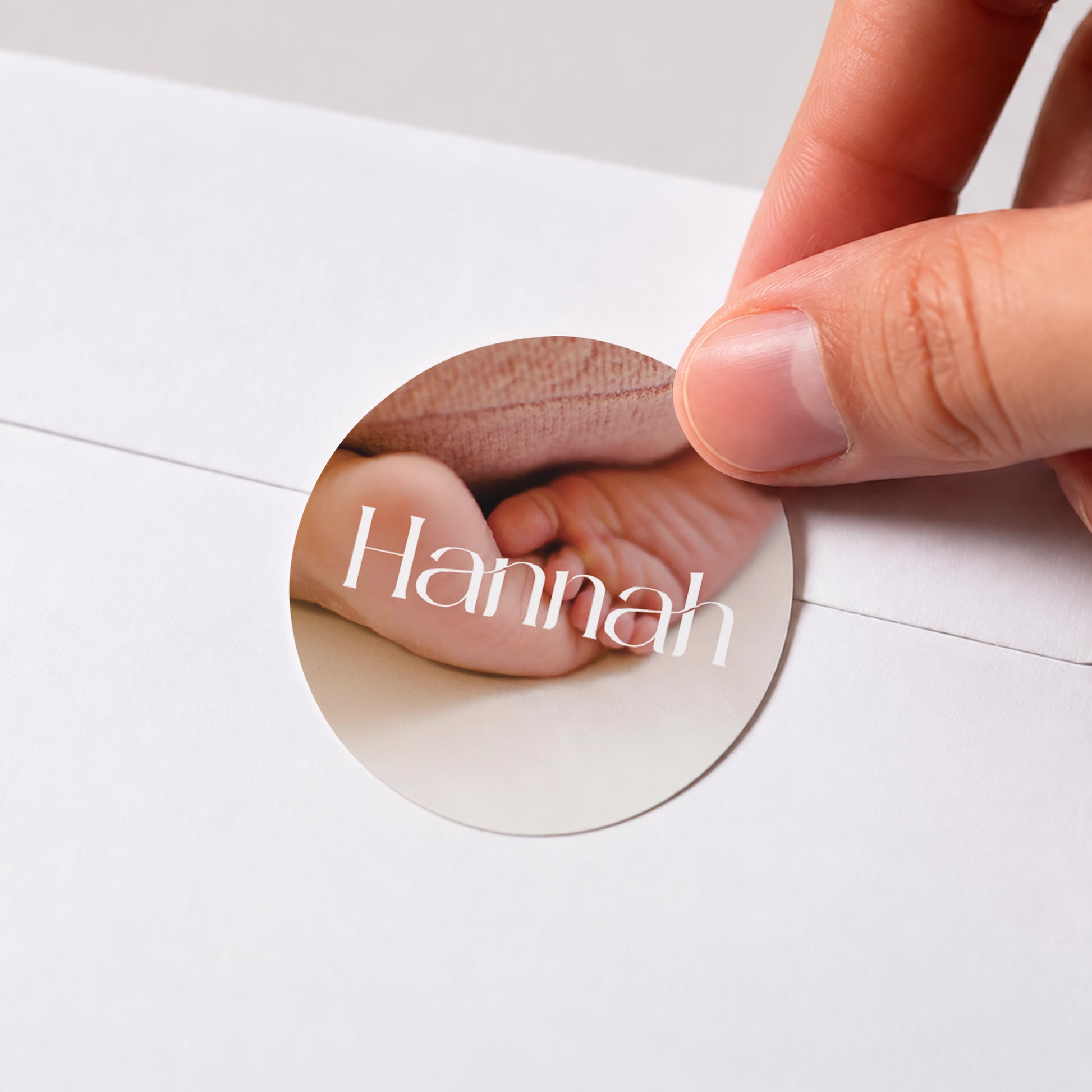 Sticker Geburt Rund Erstes Bild foto N° 1