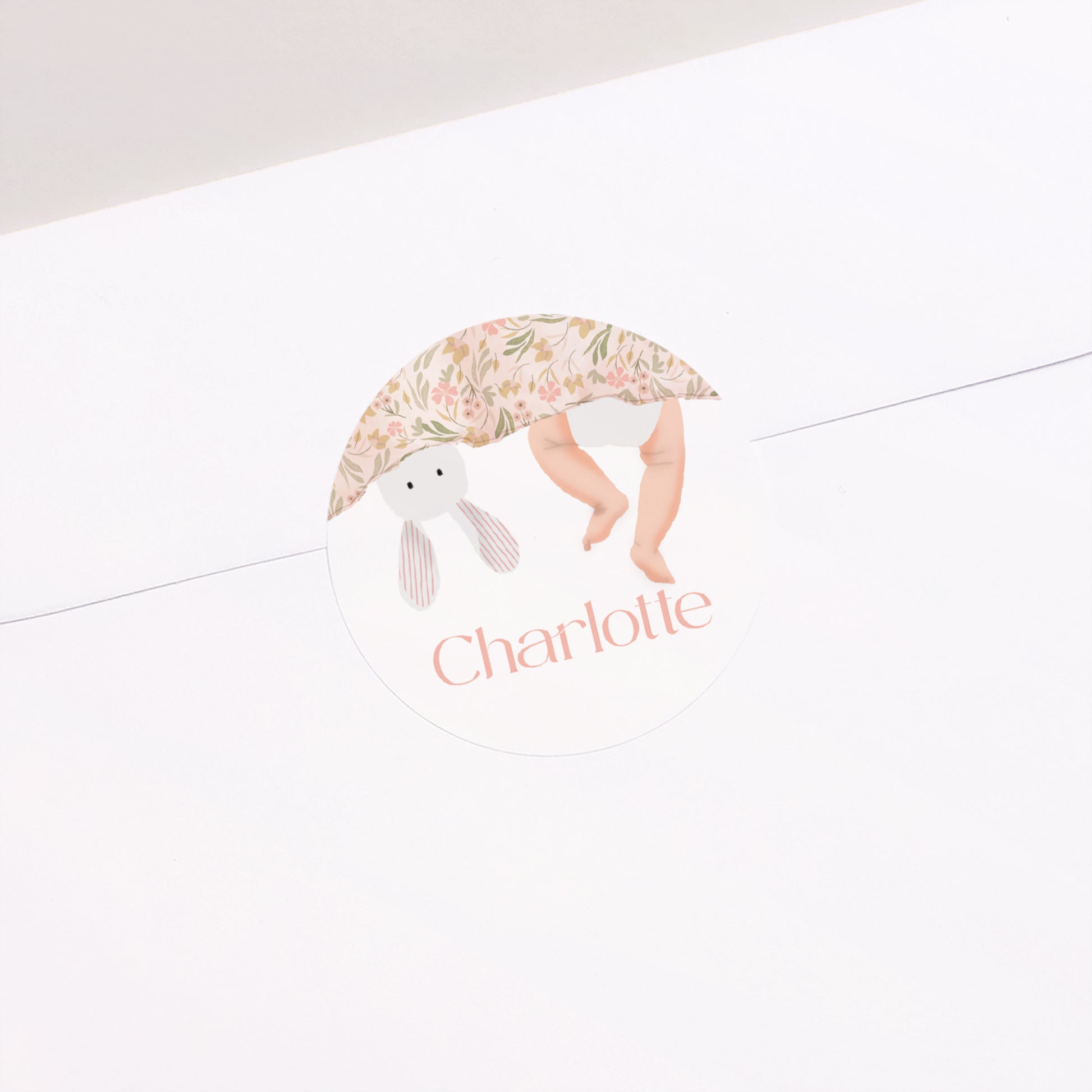 Sticker Geburt Rund Unter den Laken foto N° 2