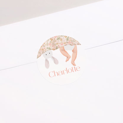Sticker Geburt Rund Unter den Laken foto N° 2
