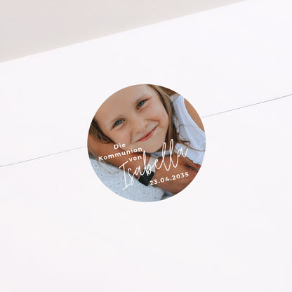Sticker Kommunion Rund Die Melodie des Herzens foto N° 2