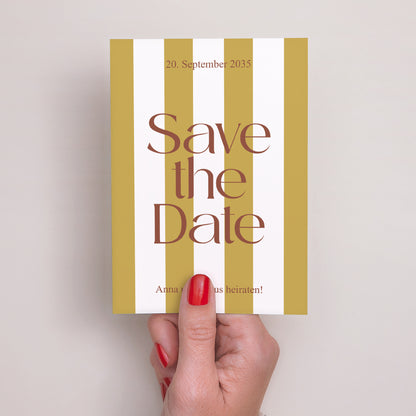 Save the date Karte Hochzeit Porträt Vereinte Linien foto N° 2
