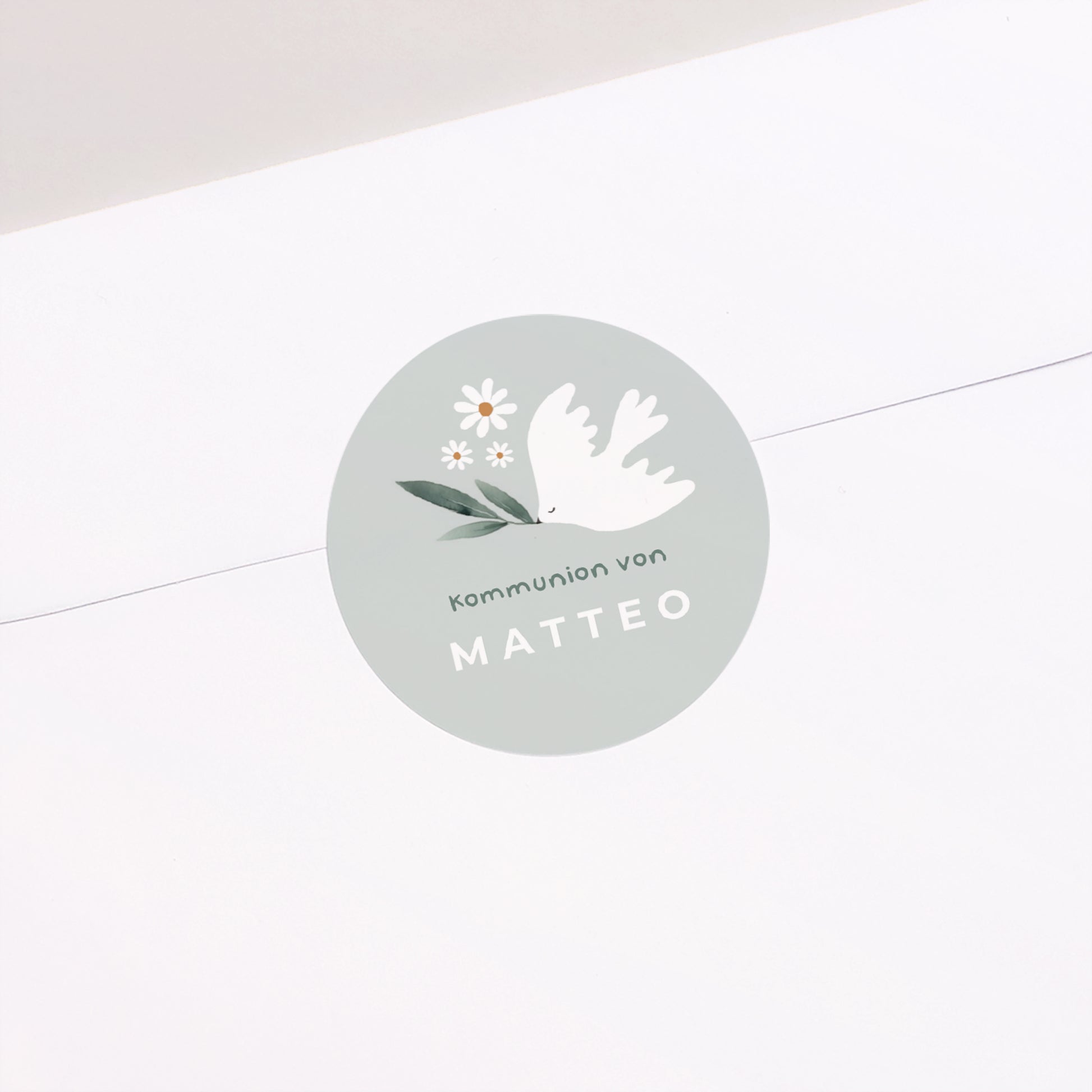 Sticker Kommunion Rund Mit Liebe und Segen foto N° 2